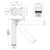 PATA MESA PLEGABLE ø50 H710 CROMO