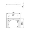 SUPLEMENTOS PARA BISAGRA KIMANA SEGÚN ESPESOR DE MUEBLE Y PUERTA