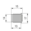 CIERRE MAGNÉTICO EMBUTIR ø14x13mm NEGRO