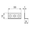 ESCUADRA TOPE RECTANGULAR ACABADO ZINCADO