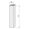 COLUMNA H710 c80 INOX BRILLO PARA BASE CIMA