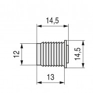 CIERRE MAGNÉTICO EMBUTIR ø12x13mm NEGRO