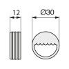 COLGADOR EMBUTIR CILÍNDRICO ø30x12mm ZINCADO