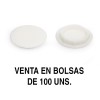 TAPA CANELA AG.18MM BLANCO (100U)