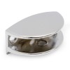 SOPORTE CRISTAL MEDIA LUNA 10mm CROMO