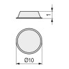 LAGRIMA ADHESIVA GOMA EVA 10x1 TRANSPARENTE (FORMA CILINDRICA)