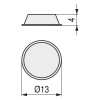 LAGRIMA ADHESIVA GOMA EVA 13x4 TRANSPARENTE -GRANEL- (FORMA CILINDRICA)