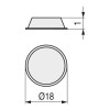 LAGRIMA ADHESIVA GOMA EVA 18x1 TRANSPARENTE (FORMA CILINDRICA)