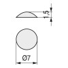 LAGRIMA ADHESIVA GOMA EVA 7X1,5 TRANSPARENTE (50U)