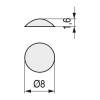 LAGRIMA ADHESIVA GOMA EVA 8X1,6 TRANSPARENTE (50U)