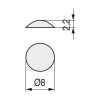 LAGRIMA ADHESIVA GOMA EVA 8X2,2 TRANSPARENTE (50U)