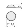 LAGRIMA ADHESIVA POLIURETANO 11,1X5 TRANSPARENTE (55U)