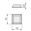 LAGRIMA ADH.POLIURET. c10X2,5 TRANSPARENTE (55U)