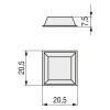 LAGRIMA ADH.POLIURET. c20,5X7,5 TRANSPARENTE (18U)