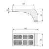 PATA PLÁSTICO DRAKA 70x145 H83mm CROMO