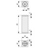 PATA ALUMINIO CROMADO IBERIA 40x40 H80