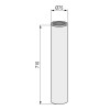 COLUMNA H710 ø76 INOX MATE PARA BASE PLANA