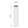 COLUMNA H1070 ø76 CROMO BRILLO PARA BASE CONICA