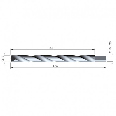 BROCA REKORD 12 TECH H133 VERTICAL