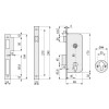 CERRADURA EMBUTIR TESA 2030 HL LATONADO