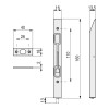 PASADOR PALANCA EMBUTIR 401/160MM NIQUEL SATINADO