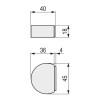 TOPE PLANO METACRILATO ADHESIVO TRANSPARENTE