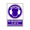 SEÑAL 607 ADHESIVA 148x105 ES OBLIGATORIO EL USO DE PROTECCIÓN ACÚSTICA"