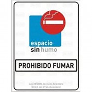 Señal Informativa F-225 21x30 Prohibido Fumar Bilingue
