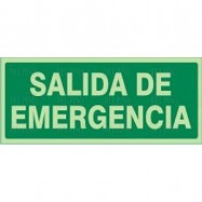 SEÑAL 1020 PLÁSTICO 297x148 "SALIDA EMERGENCIA"