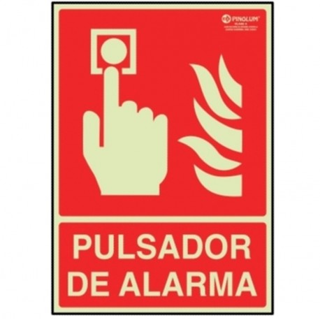 SEÑAL 7005 PLÁSTICO 297x210 "PULSADOR DE ALARMA"