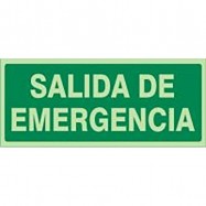 SEÑAL 1036 PLÁSTICO 420x210 "SALIDA DE EMERGENCIA"