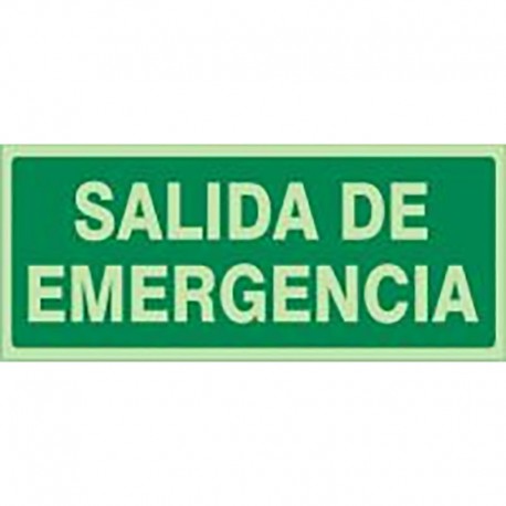 SEÑAL 1036 PLÁSTICO 420x210 "SALIDA DE EMERGENCIA"