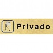 PLACA ALUMINIO ORO 150x45 "PRIVADO"