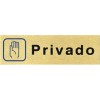 PLACA ALUMINIO ORO 150x45 PRIVADO"