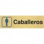 PLACA ALUMINIO ORO 150x45 "CABALLERO"