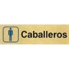 PLACA ALUMINIO ORO 150x45 CABALLERO"