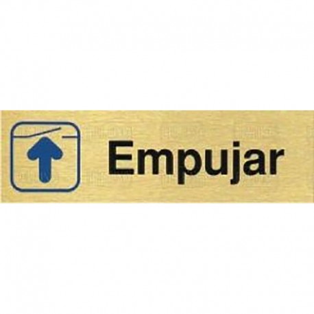 PLACA ALUMINIO ORO 150x45 "EMPUJAR"