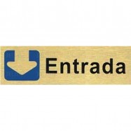 PLACA ALUMINIO ORO 150x45 "ENTRADA"