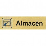 PLACA ALUMINIO ORO 150x45 "ALMACEN"