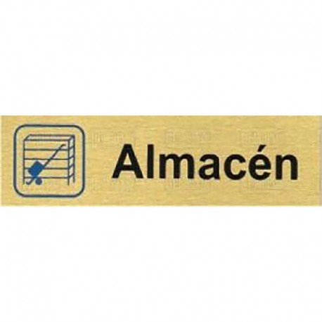 PLACA ALUMINIO ORO 150x45 "ALMACEN"