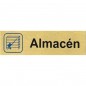 PLACA ALUMINIO ORO 150x45 "ALMACEN"