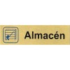 PLACA ALUMINIO ORO 150x45 ALMACEN"