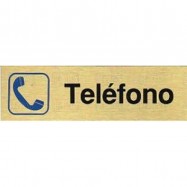 PLACA ALUMINIO ORO 150x45 "TELEFONO"