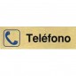 PLACA ALUMINIO ORO 150x45 "TELEFONO"