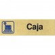 PLACA ALUMINIO ORO 150x45 "CAJA"