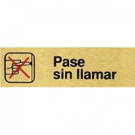 PLACA ALUMINIO ORO 150x45"PAS.SIN LLMAR"