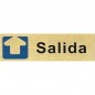 PLACA ALUMINIO ORO 150x45 "SALIDA"