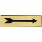 PLACA ALUMINIO ORO 150x45 FLECHA