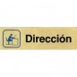 PLACA ALUMINIO ORO 150x45 "DIRECCION"