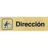 PLACA ALUMINIO ORO 150x45 DIRECCION"